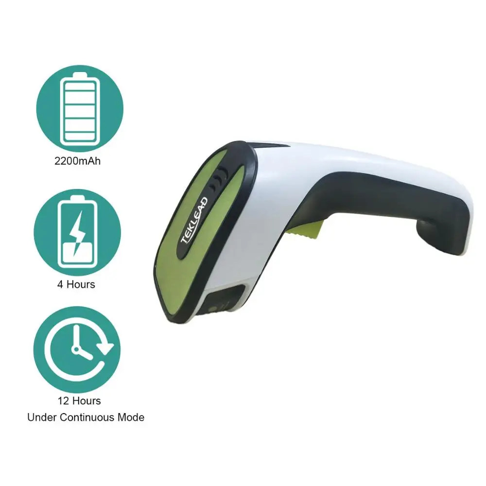 Handheld Barcode Scanner 1D Wired USB 2.4G Bluetooth Wireless from TEKLEAD Manufacturer for POS & ERP System