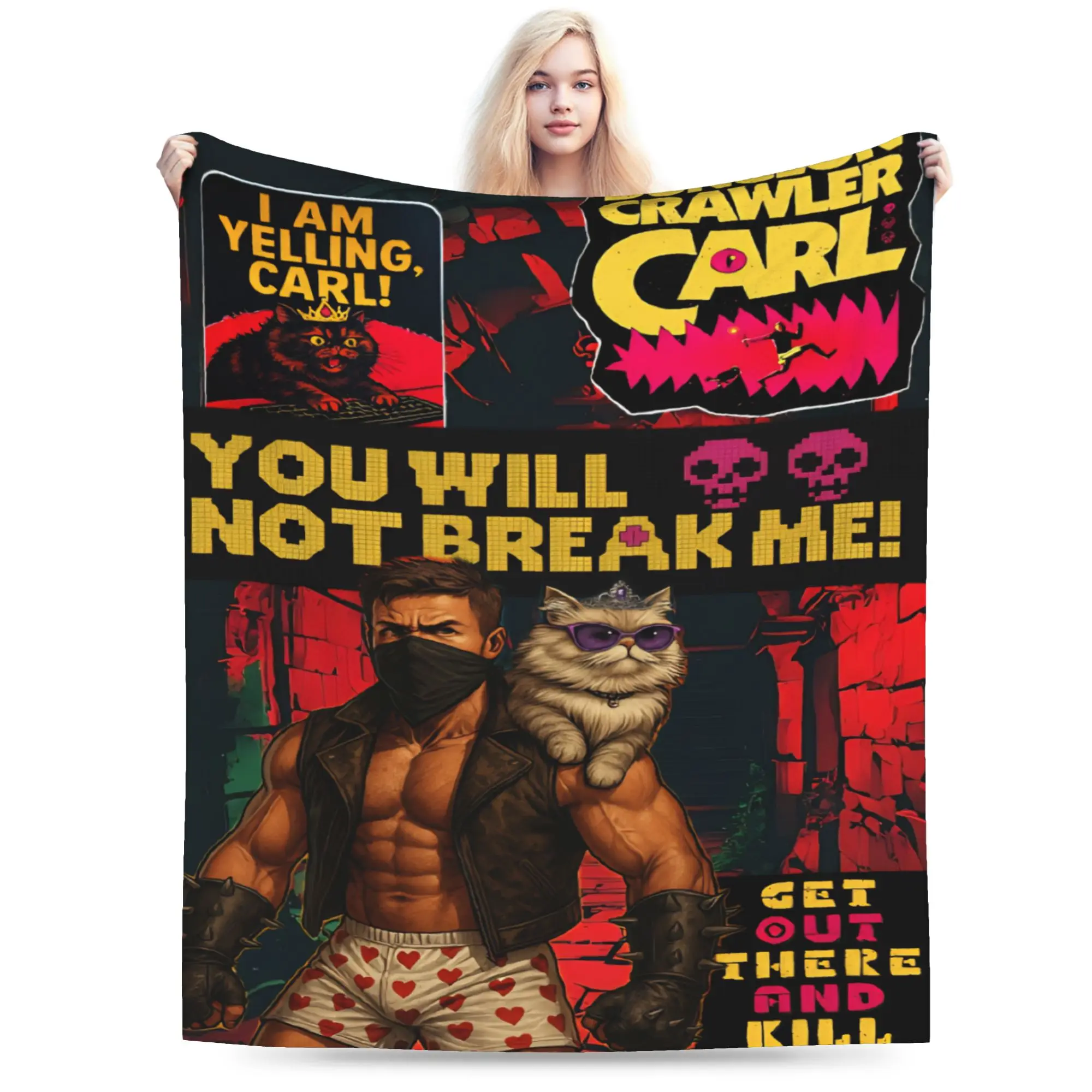 Dungeon Crawler Carl  Throw Blanket for Couch  Fuzzy Soft Plush Blanket 50x60 Inches Multiple Sizes Bedspreads for All Seasons