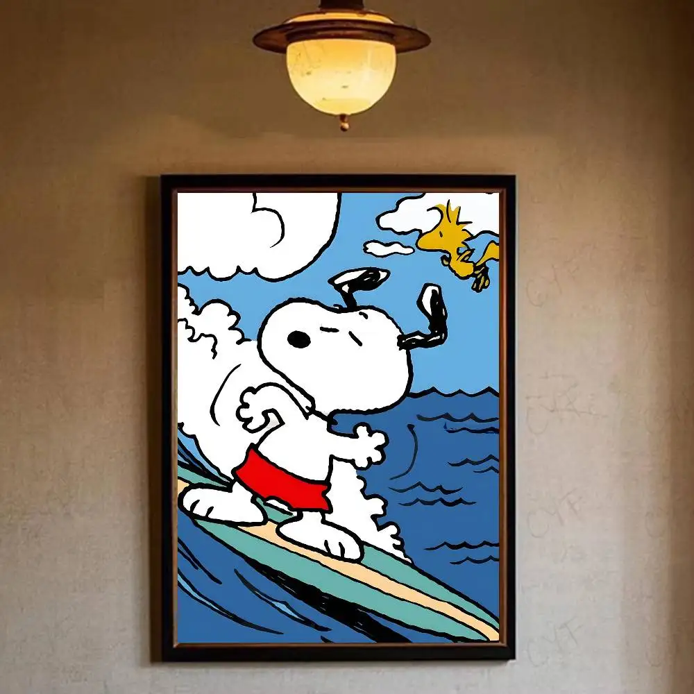 Cartoon Poster Posters Decorative Paintings Study Bedroom Bar Background Wall Murals Gifts 1Pc Anime S-Snoopy Cute view 4