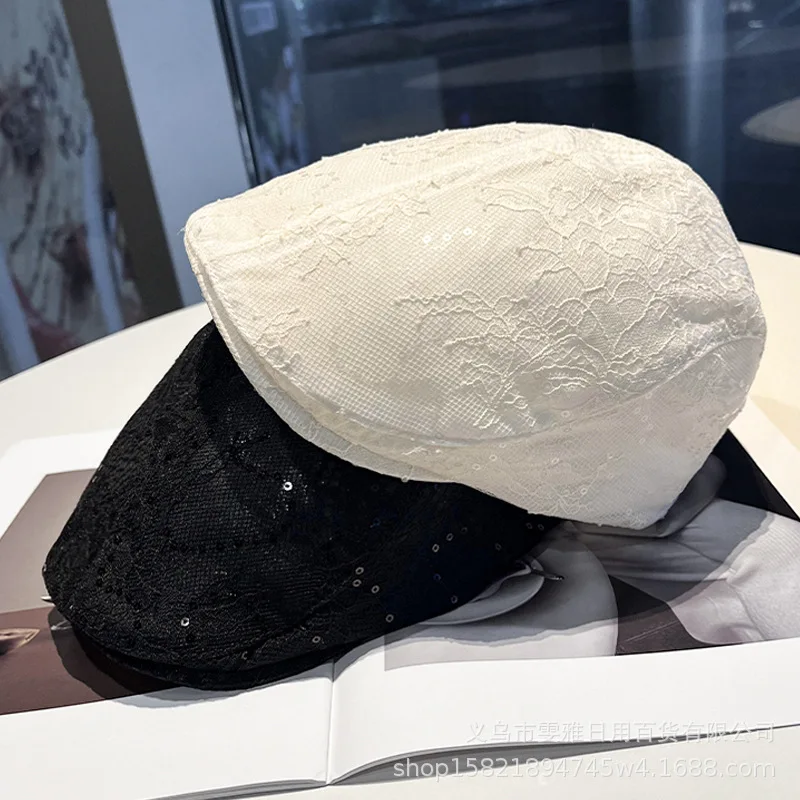 Vintage Flower Embroidered Hat Cotton Linen Show Face Small Age-reducing Temperament Elegant Fisherman Hat Melancholy Painter Ha