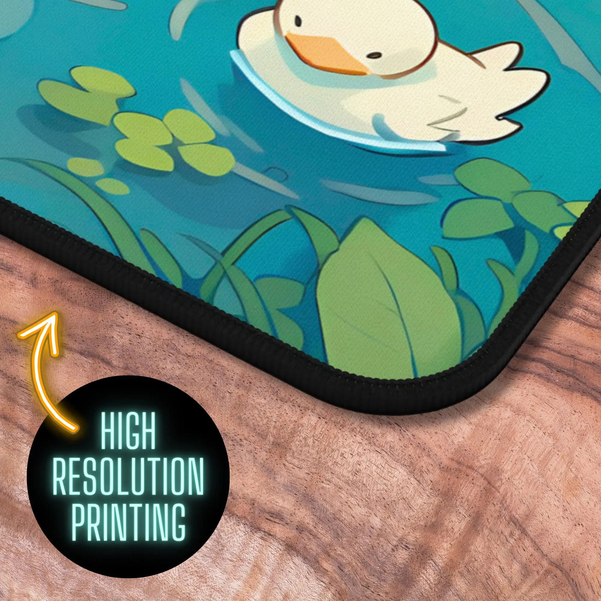 Kawaii Cute Duck Gaming Mouse Pad Japanese Anime Duckling Deskmat Mousepad Desk Mat Aesthetic, Desk Mat Cozy Gamer Girl Gifts