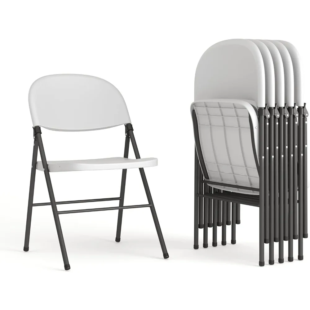 Plastic Folding Chairs for Parties and Weddings,Lightweight Commercial Event Seats with 330-lb. Static Weight Capacity,Set of 6