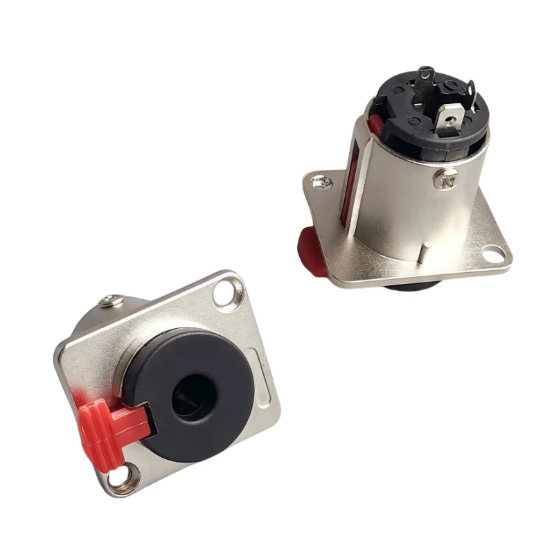 6.35mm 1/4 Inch 3 Pin Jack Mono Stereo Chassis Connector NJ3FP6C Audio Socket 3 Pole Female Phone Jack Panel Mount -1pcs