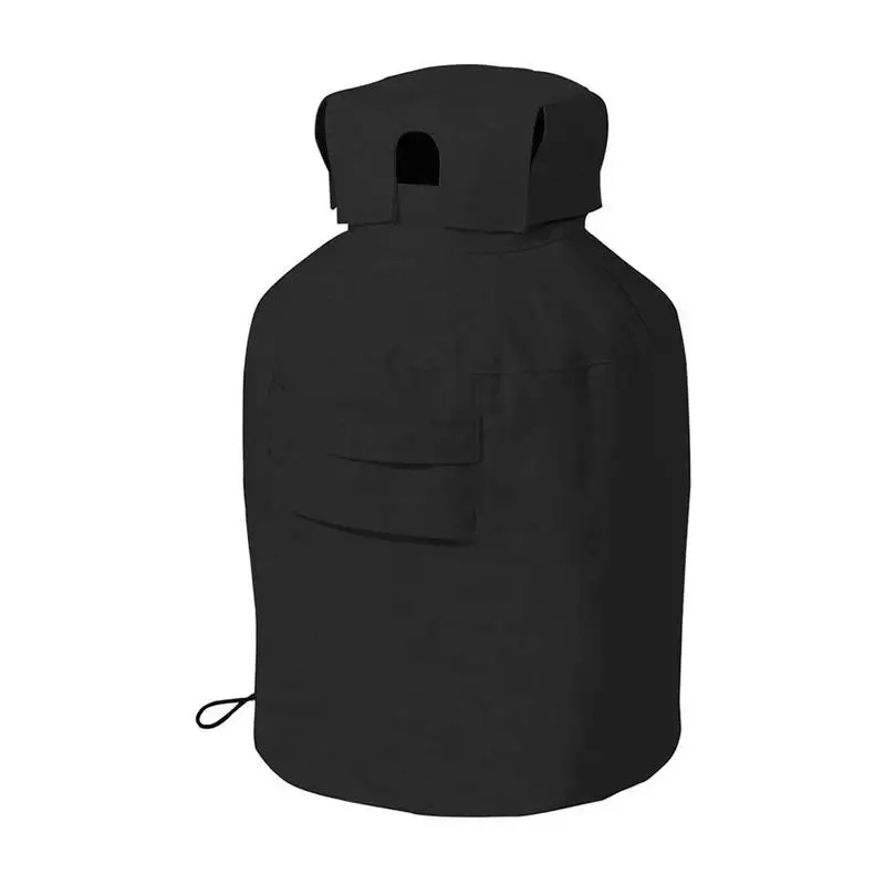 Propane Tank Cover Black Oxford Cloth Waterproof Dustproof And UV Proof Camping Gas Stove Protective Cover For Outdoors