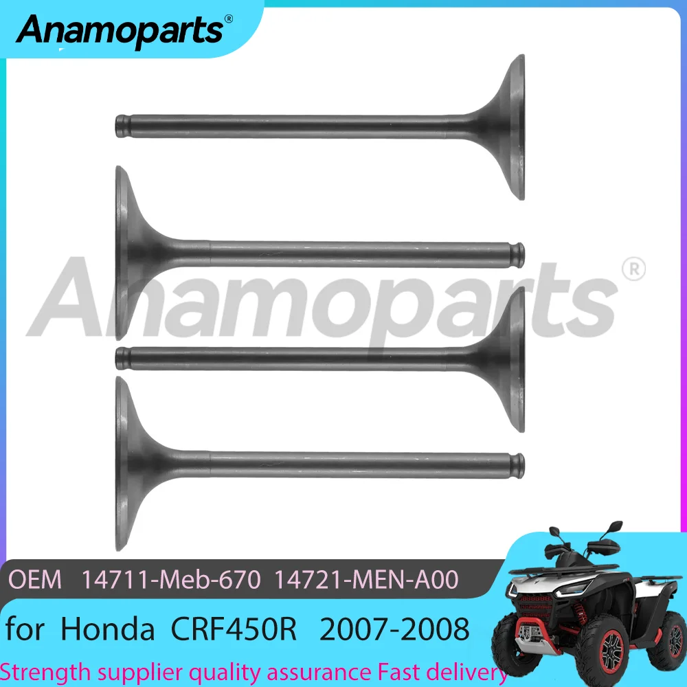 

High quality motorcycle Parts Intake & Exhaust Valve kit for 07-08 Honda CRF450R CR 450 CC 450CC 14711-Meb-670 14721-MEN-A00