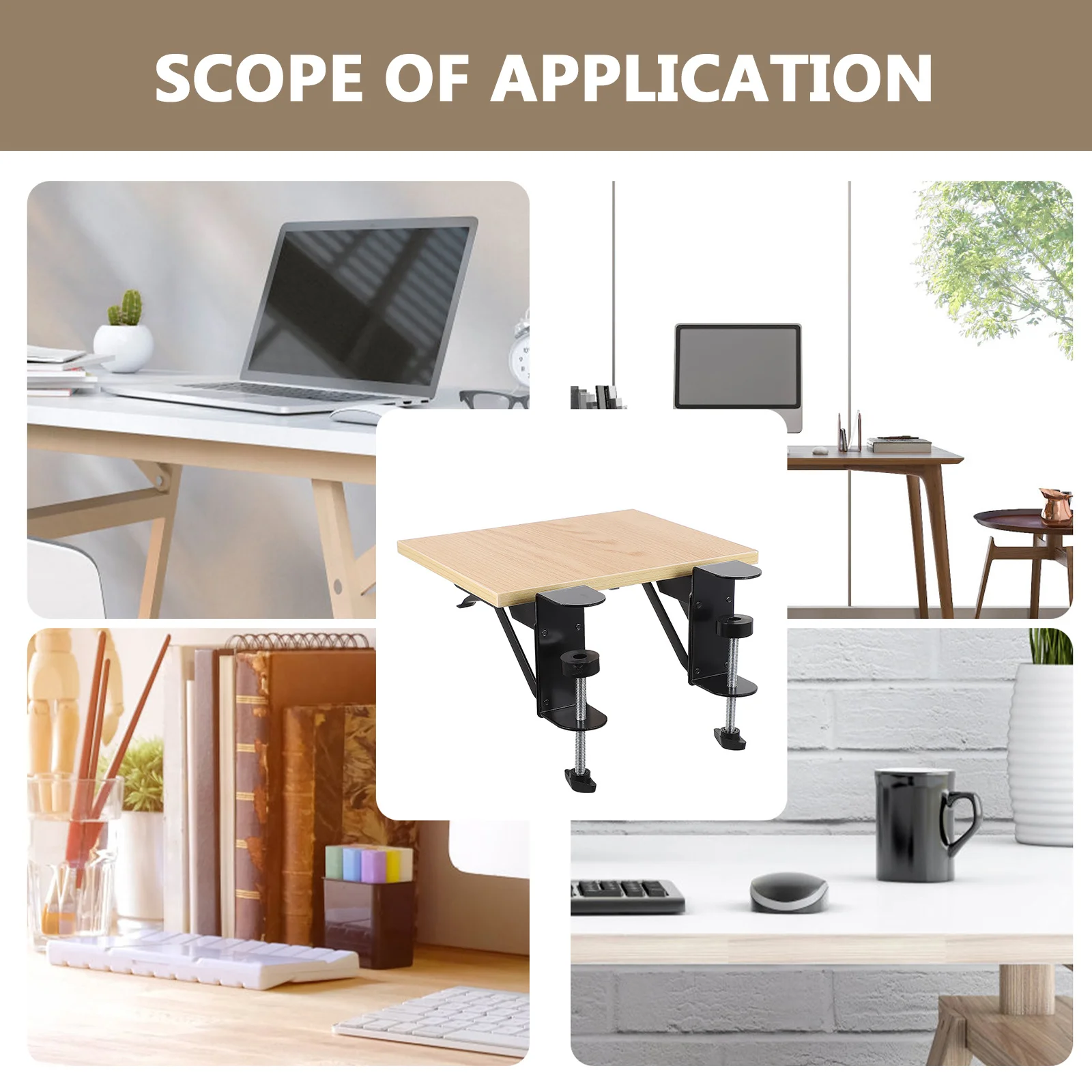 حامل يد للكمبيوتر قابل للطي لوحة تمديد إطار دعم للذراع قسط ABS سبائك الخشب دعم المعصم لوحة الماوس سطح المكتب #1