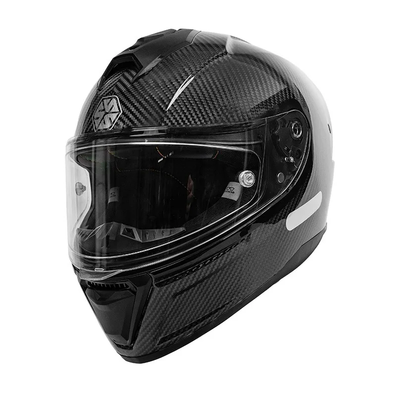 Carbon Fiber Motorcycle Helmet Full Face Lightweight Racing Helmet Ventilated Sport Riding Helmet For Men