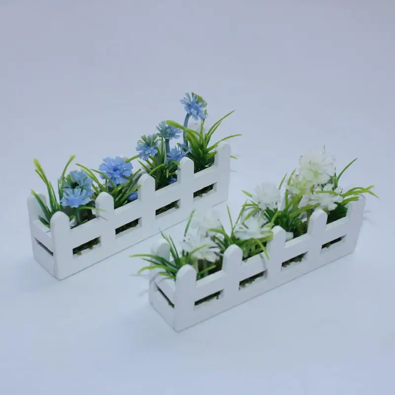 Hot Sale 1/12 Dollhouse Simulation Flower Potted Model Dollhouse Mini Garden Decoration Dolls House Micro Landscape Ornament view 4