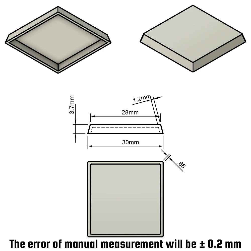 Podstawy kwadratowe o średnicy 30 mm do podstawy miniatur gier i podstawy modeli gier wojennych