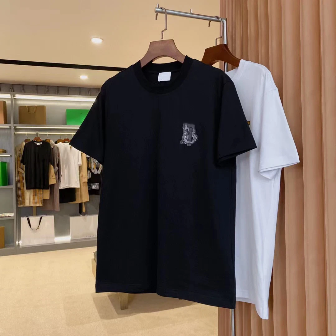 

2025 New Fashion Brand Explosion Paris Fashion Street Full Printing Casual Crew Neck Size Men's Short Sleeves