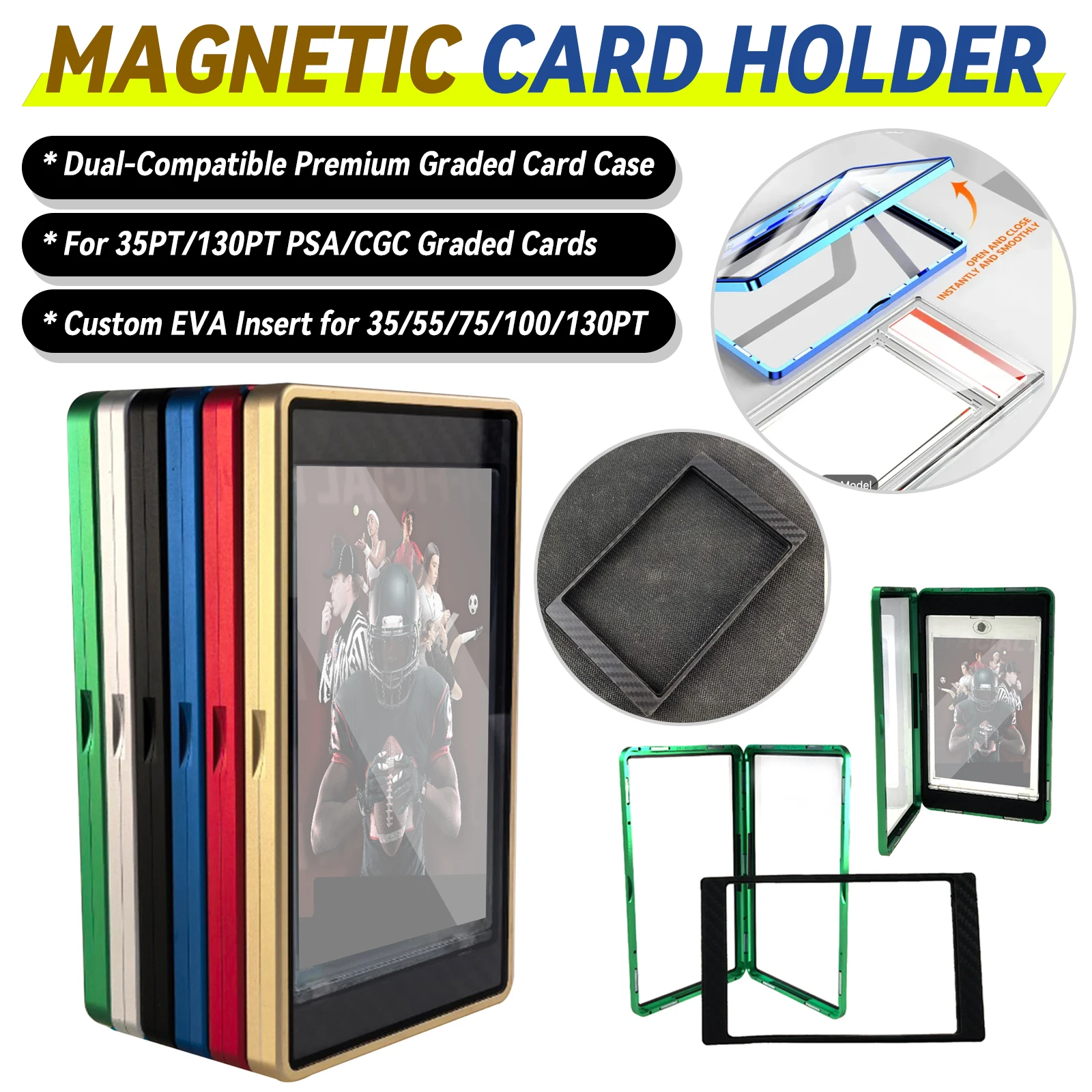 graded card case holder Card Case (4-Row) - Trading Card Case