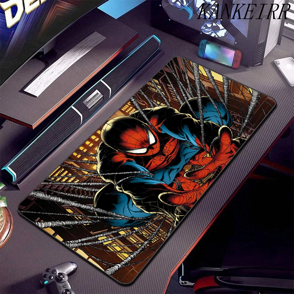 Marvel homem-aranha mouse pad portátil hd anime xxl teclado gamer gabinete mousepad pc acessórios de jogos tapete de mesa de borracha