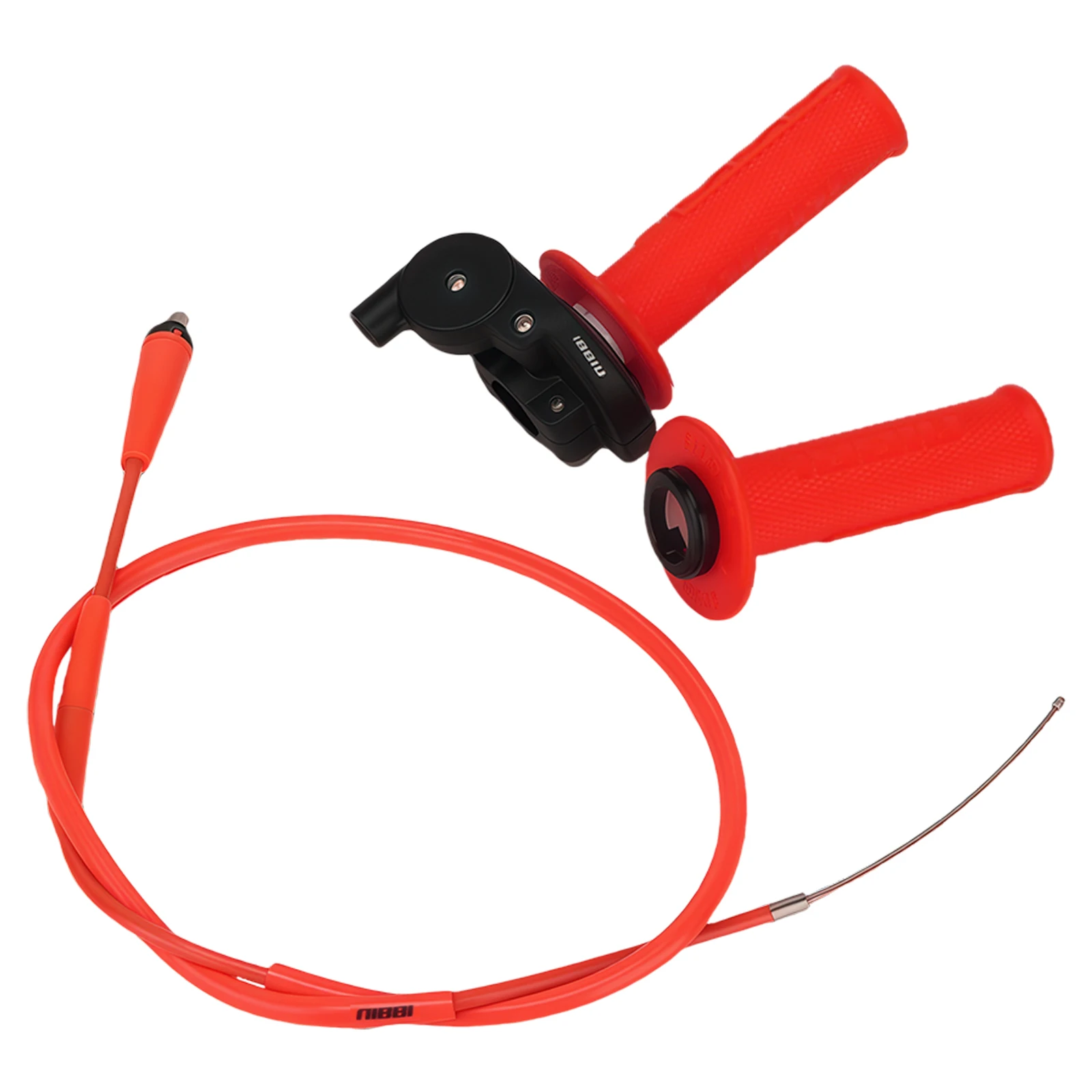 NIBBI Universal Motorrad 7/8 Zoll Lock-on-Griff 102 cm Gaszug-Kit 22 mm Drehgriff für Honda Yamaha KTM KTV Motocross – Detail 11