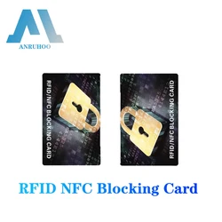 1/2/3PC SNFC Contactless Blocking Card RFID Smart Chip Signal Blocking Credit Card and Passport Protector Protects Entire Wallet