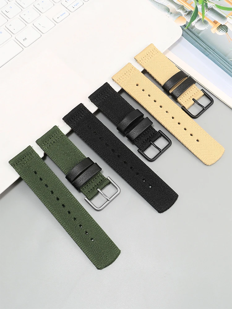 Nylon Watch Strap for Casio Waterproof Comfortable Breathable PRG-600YB PRW-6600 PRG-650 Seagull Durable Canvas 24mm Watchband