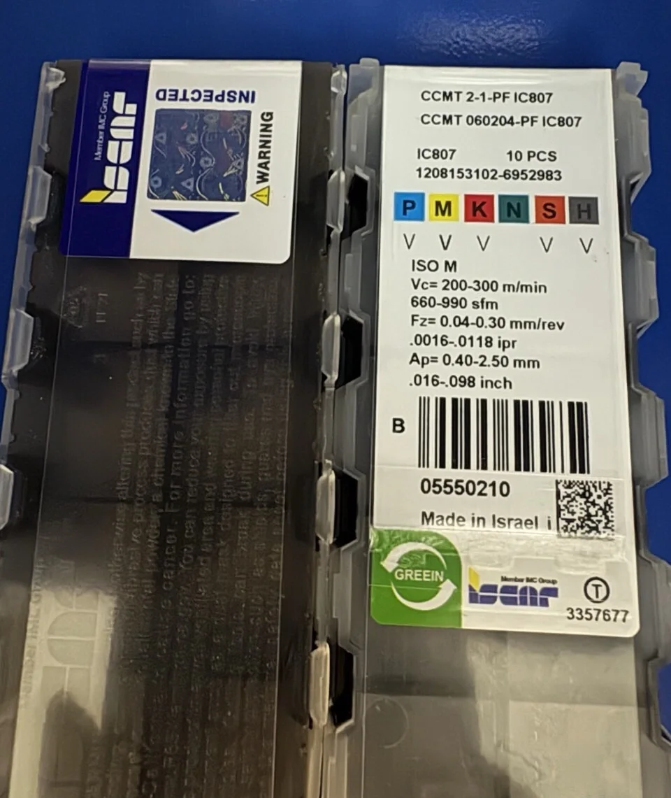 

Hard alloy cutting blades CCMT060204-PF IC807