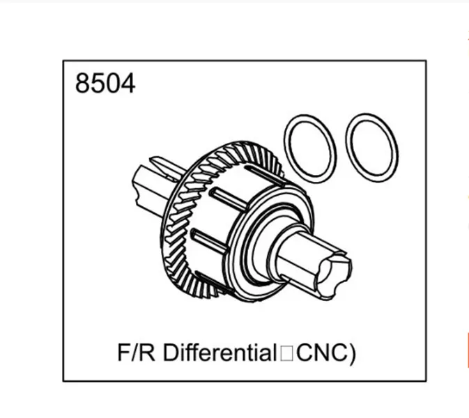 

ZD racing EX07 super sports car 1/7 original accessories front and rear universal 8504 differential assembly