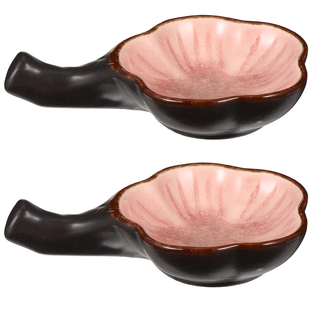 2Pcs Ceramic Ink Dish and Brush Rest Set Elegant Hand-Polished Gloss Finish for Calligraphy Writing Painting Stationery Supply