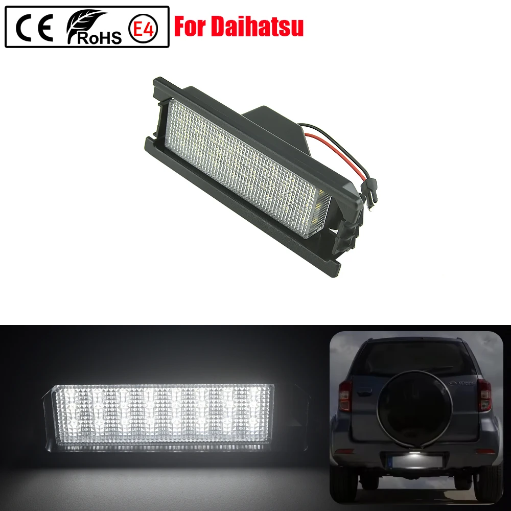 

For Daihatsu Move LA100/LA110 Mira L275/L285 Terios L455/L465 Boon Materia M401/M402/M411 White LED License Number Plate Light