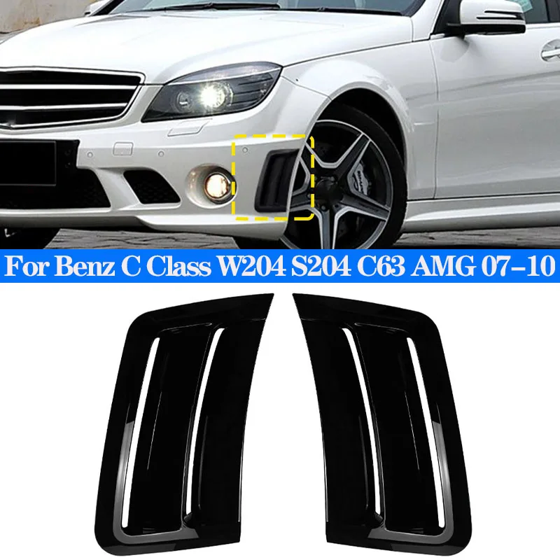 

Car Bumper Spoiler Shark Gills Side Flow Fender Stickers Cover Body Kits Air Vent Trim For Mercedes Benz W204 S204 C63 AMG 07-10