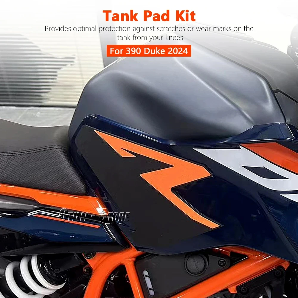 Motorcycle New Tank Pad Left Right Fuel Tank Stickers Waterproof Pad Rubber Kit For 390 Duke 390Duke 390 DUKE 2024