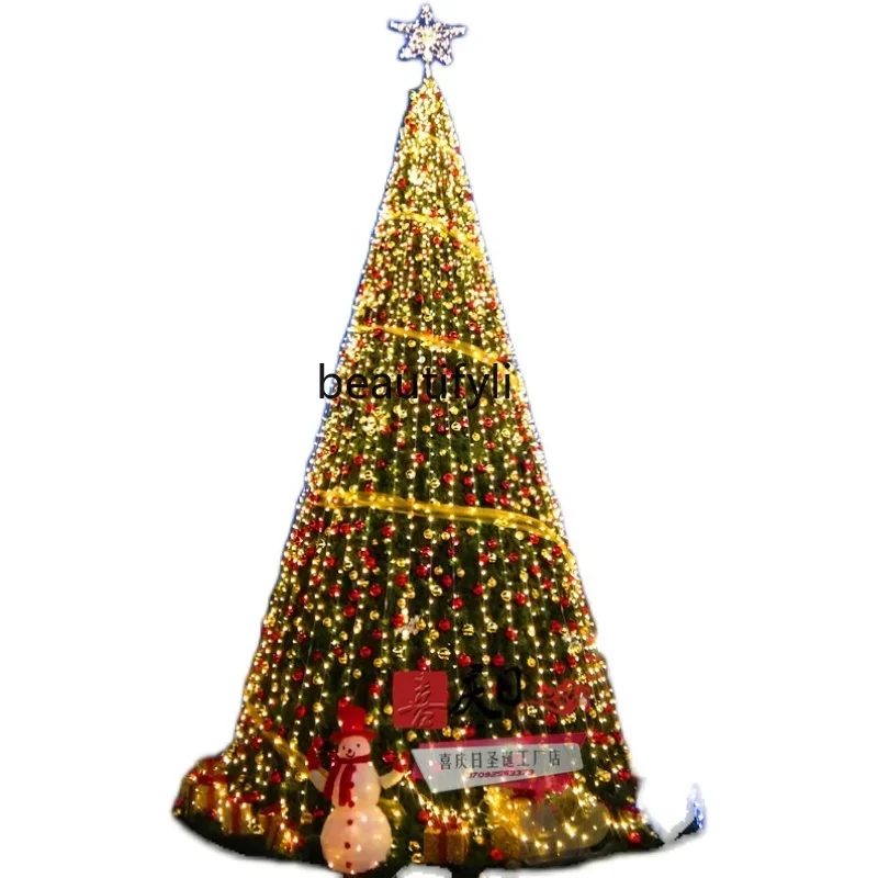 

Christmas tree Large 4m 5/6/7/8m outdoor luminous tree Christmas decorative steel frame tree