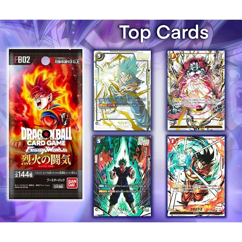 

TCG Bandai Dragon Ball Card Японская версия FB01 FB02 FB03 FB04 Дополнительная упаковка Редкая коллекционная карта аниме Детские игрушки в подарок