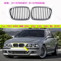 For 1997-2003 BMW 525i 528i 530i 540i M5 (E39) Chrome Black Front Kidney Grille Car Accessories 51137005837 51137005838