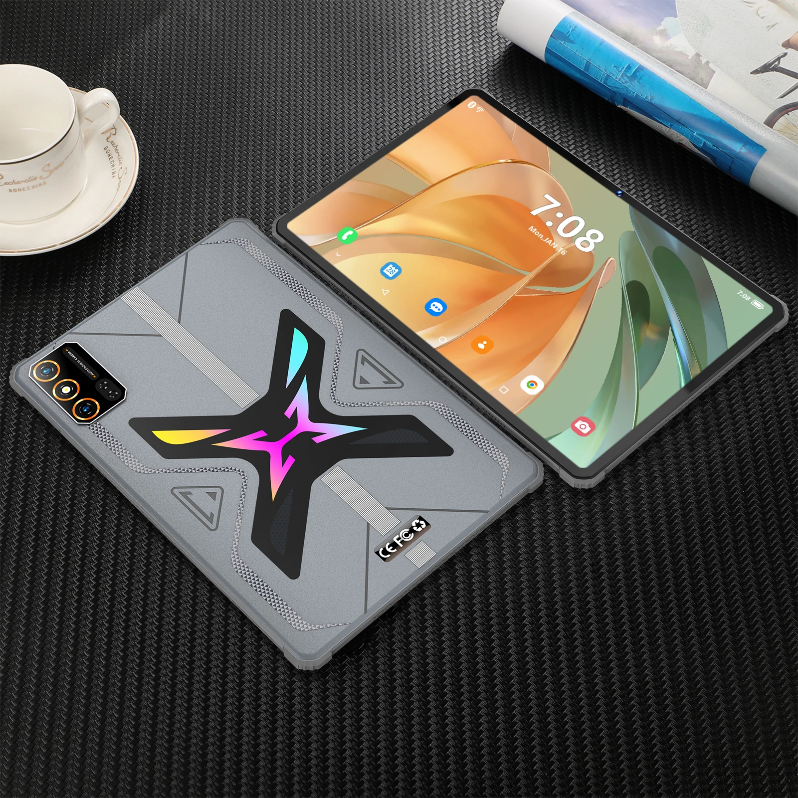 Global Version 10.1 Inch Android 14 Google Play GPS Bluetooth Wifi 4G Phone Call 8800mAh 8GB RAM 128GB ROM Tabs Dual Camera Gift