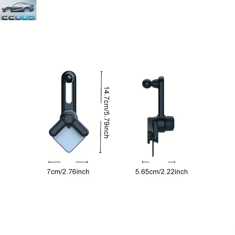 Autohalterung für schwebende Bildschirme, Kugelkopf, universell, 17 mm, Displayhalterung, GPS-Halterung, Aufklebebasis für Model 3/Y/S – Detail 6