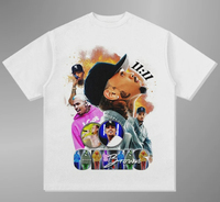 New Summer Classic Retro Style Y2K Chris Brown Face Print T-shirt Rock Party Street Casual Plus Size Men'sandwomen's Top T-shirt
