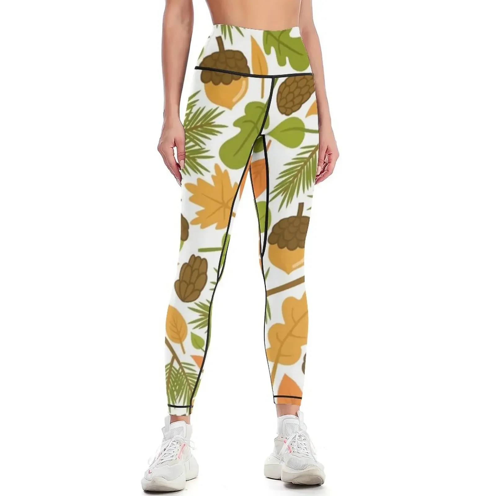 Leggings de frutas y hojas que caen, pantalones de gimnasia push up, ropa deportiva para mujer, gimnasio 2025, mallas deportivas para mujer