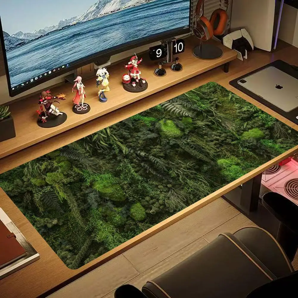 

Green Plant Mouse Pad Gamer Accessory Large Home Mousepad E-sports keyboard pad Soft Non-Slip Computer Table Mat