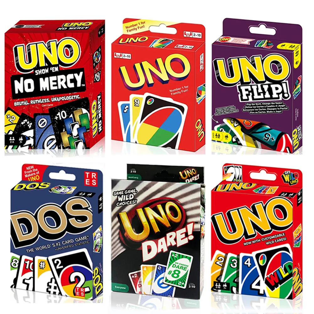 ONE FLIP! Board Games UNO Card Game uno No mercy Super Mario Christmas Card Table Game Playing for Adults Kid Birthday Gift Toy