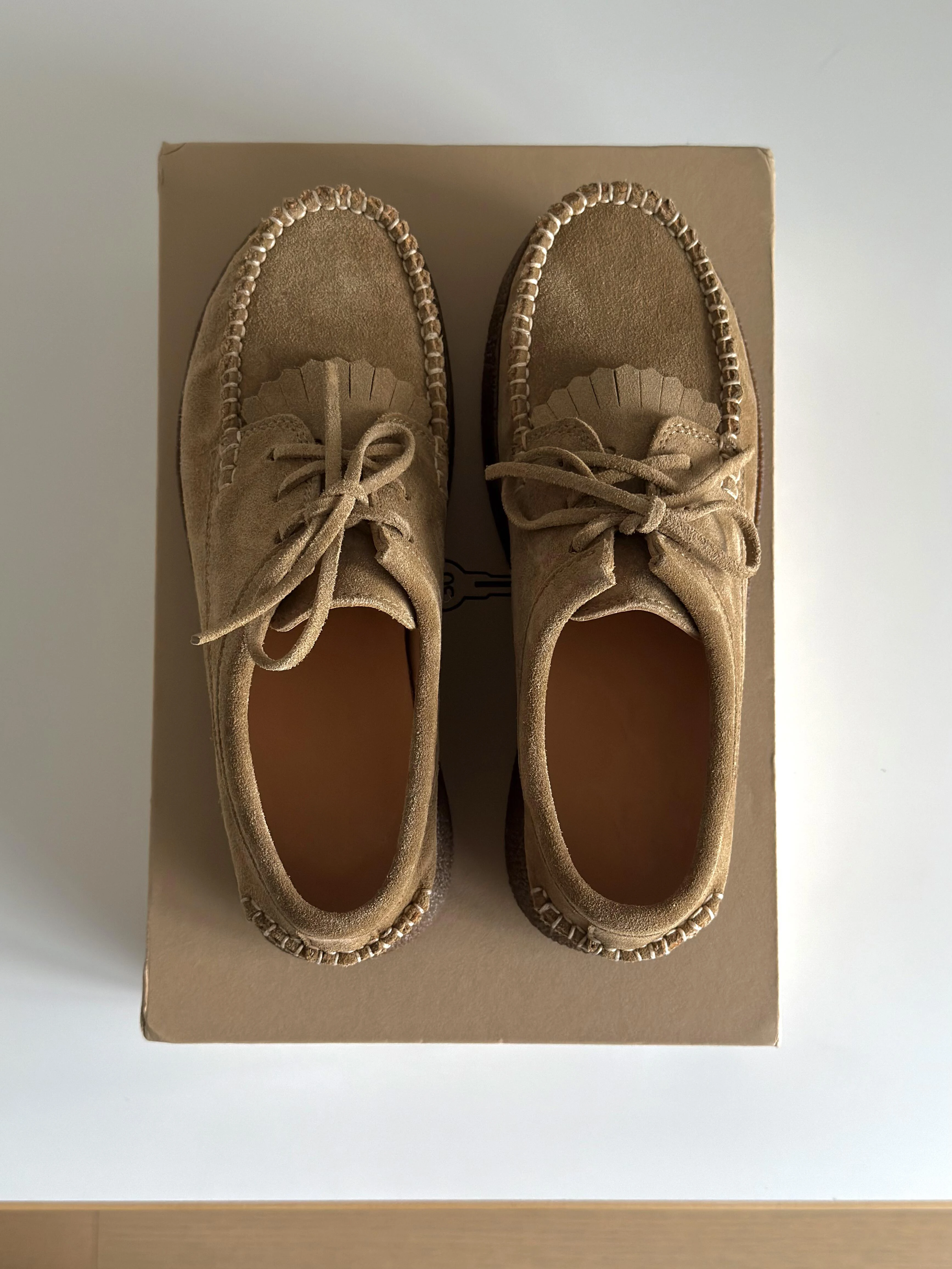Women's round Toe Thick Bottom Lace-Up Loafers Bean Shoes Leather Inner Material Korean Style Fashion Single Shoes for Autumn