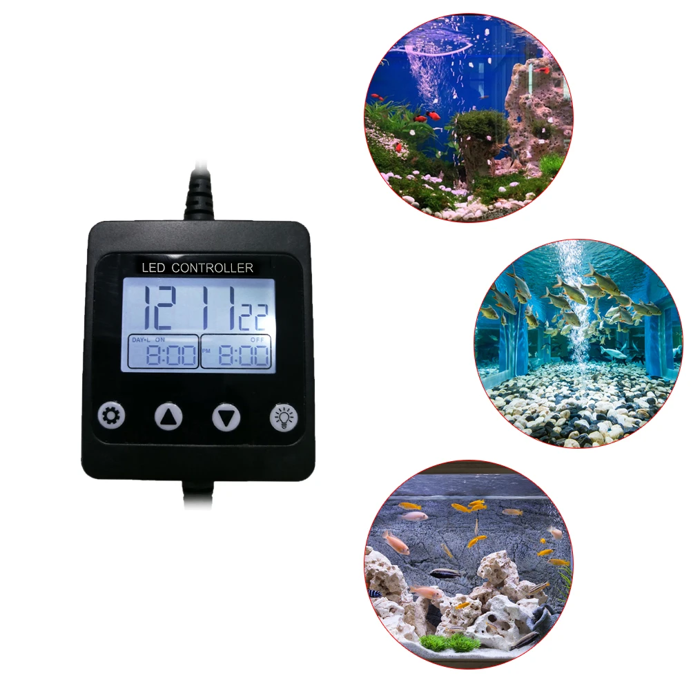 LED-aquariumlicht met timer dimmen Aquariummodulator LCD-displaycontroller