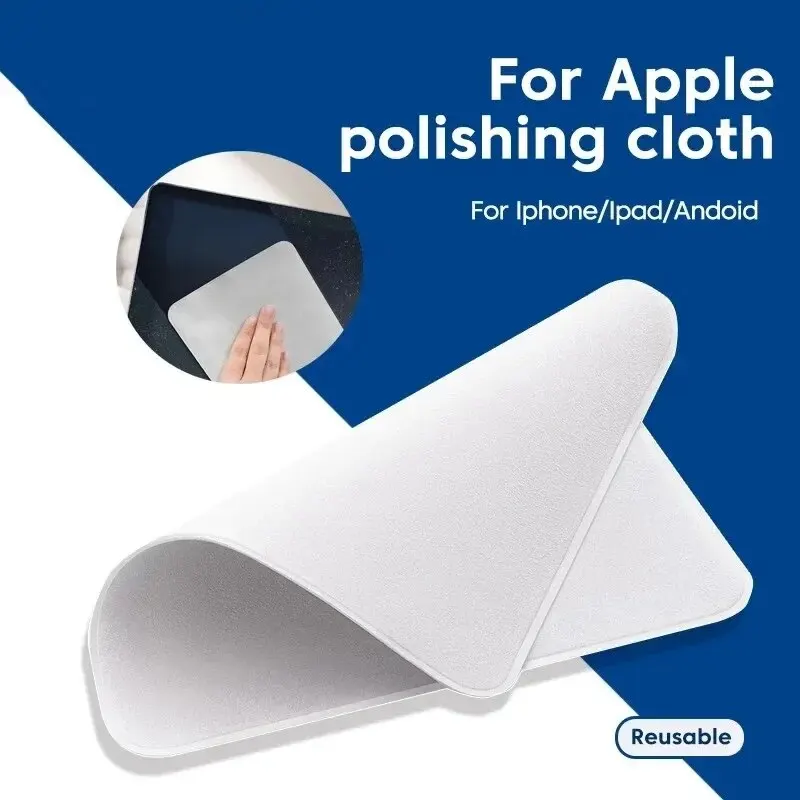 Ściereczka do polerowania jabłek wycieraczka z mikrofibry do czyszczenia telefonu 16CM 1: 1 oryginalna ściereczka do czyszczenia ekranu telefonu iPhone iPad Tablet