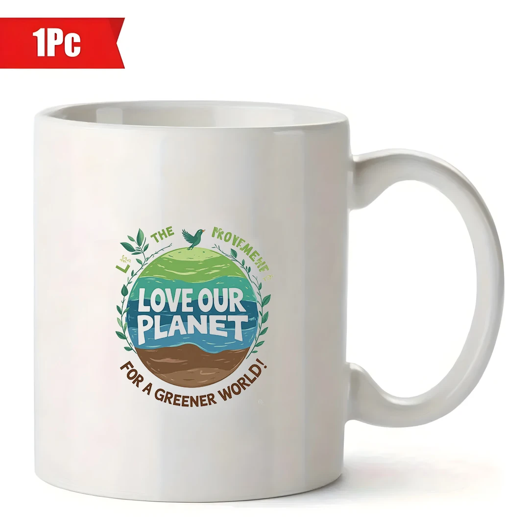 صديقة للبيئة 11oz Earth Globe Mug Love Earth Green Planet Cup عيد الميلاد كأس مكتب الأسرة #2