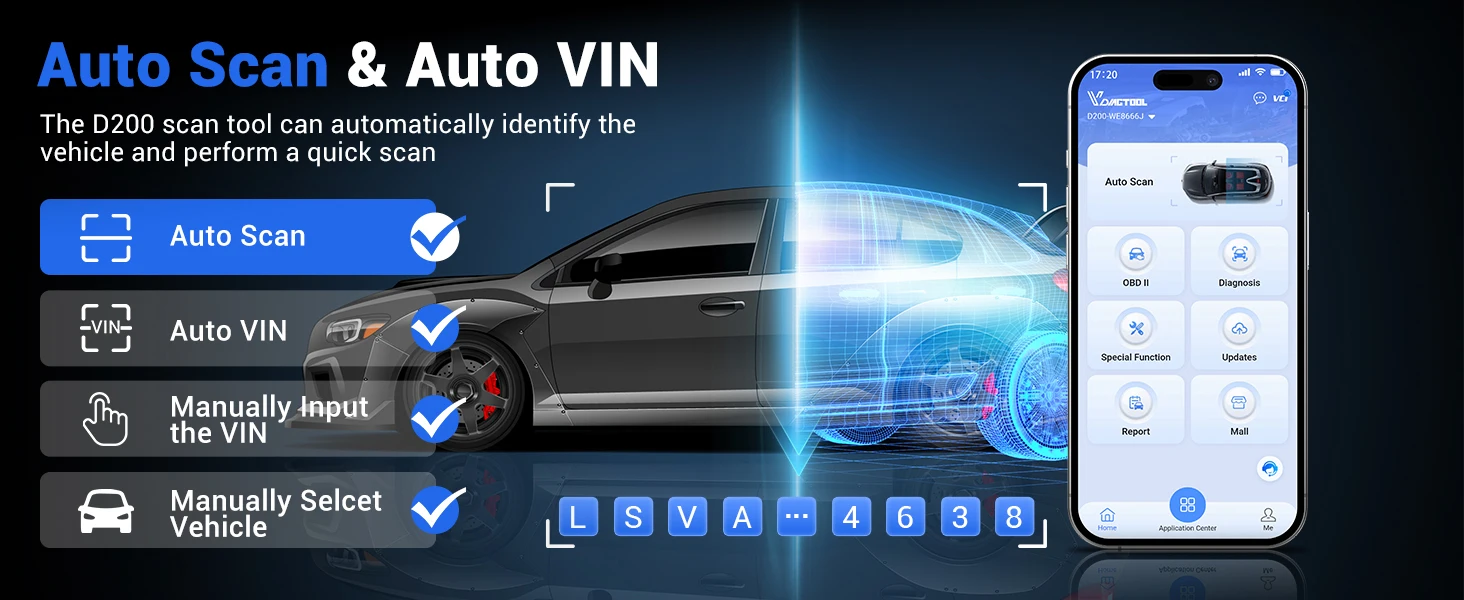 2026 VDIAGTOOL D200 Auto-Diagnosegerät Vollsystem-Diagnose 26+ Resets Bidirektionaler Test OBD2-Scanner Lebenslange Kostenlose Updates – Detail 13
