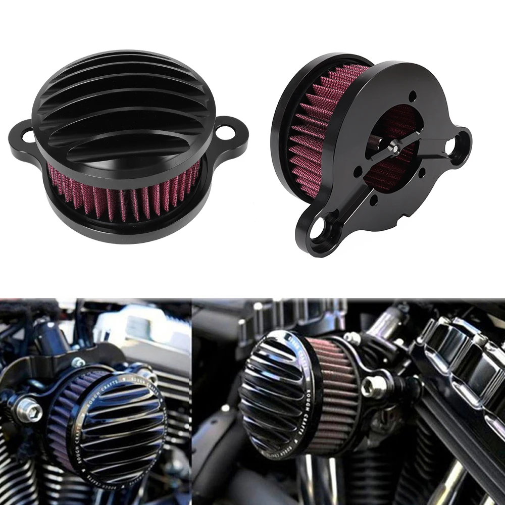 

Motorcycle Air Filter Cleaner Intake Filter System Kit For Harley Sportster XL883 XL1200C 48 72 Forty Eight Seventy Two 91-2022