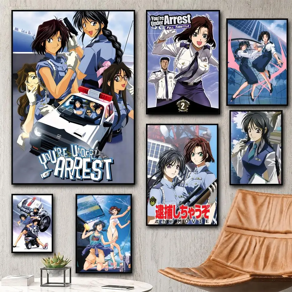 Aesthetic Wall Art Poster Trendy anime You're Under Arrest Poster for Bedroom Dorm Room Home Decor Large Wall Picture Print