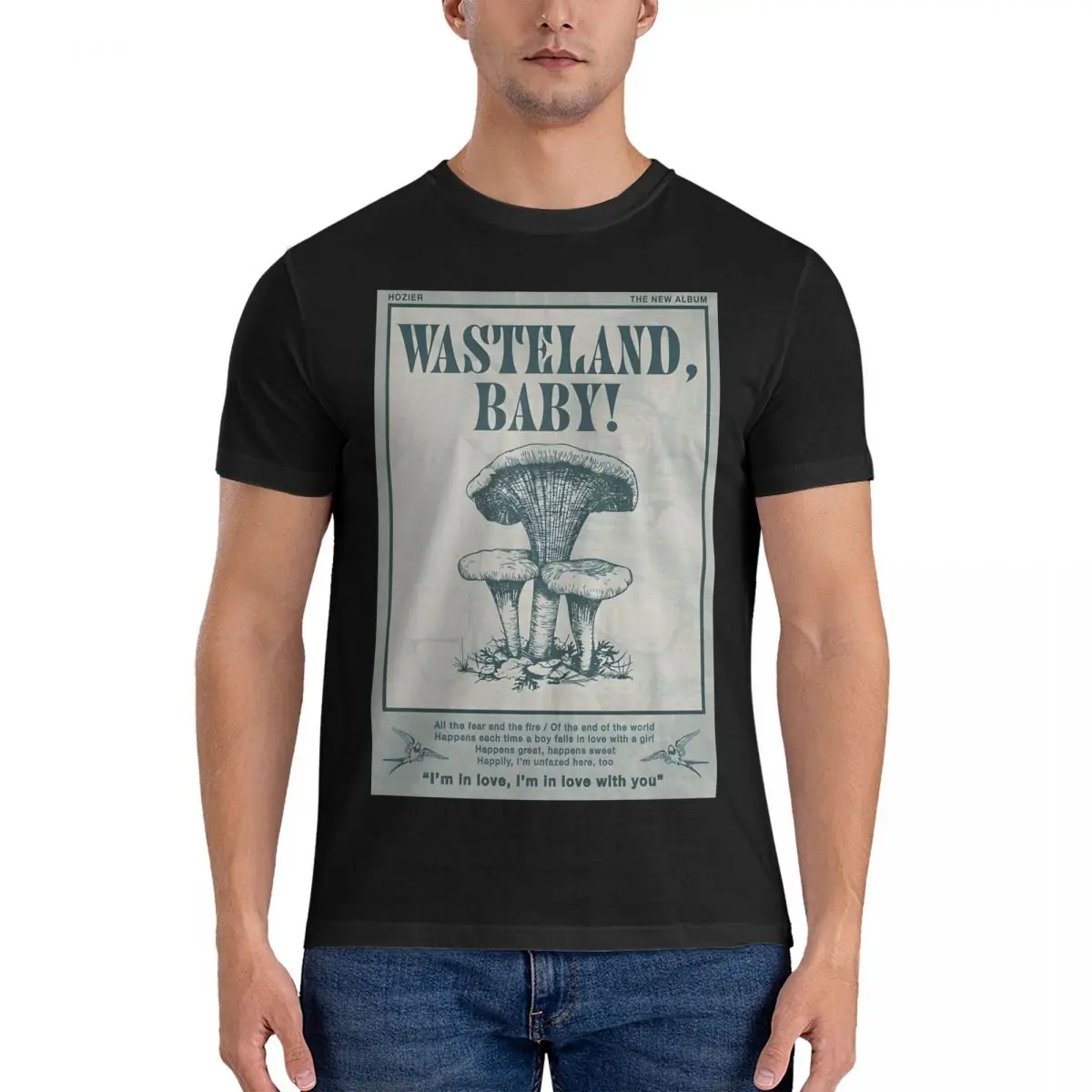 Wasteland Baby Men T Shirt Hozier Crazy Tees Short Sleeve Round Neck T-Shirts Pure Cotton Gift Idea Clothing