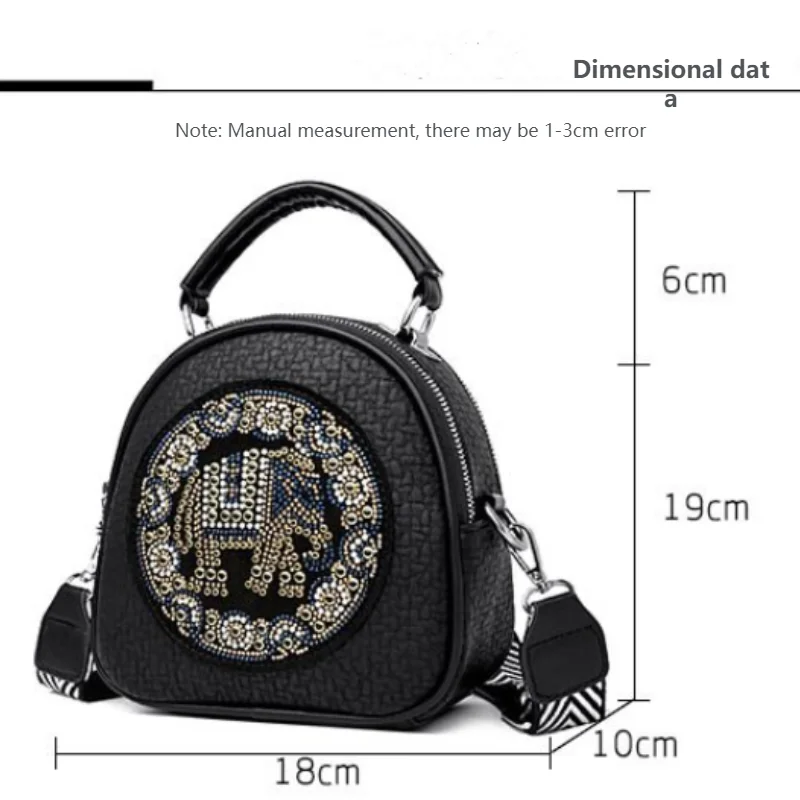 Chinese Trend Hot Diamond Women's Leisure Handbag New Fashion Temperament All Senior Single Shoulder Hand Crossbody Bag