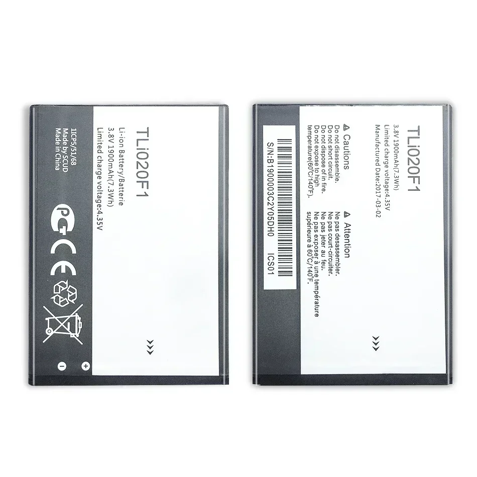 Battery For TCL J720 J720T J726T J728T For Alcatel One Touch Pop 2 5042d ALCATEL C7 OT 7040 7040D TLi020F1 2000mAh