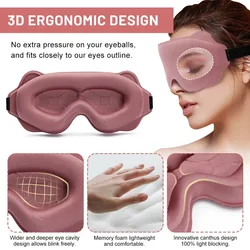 3D Sleep Mask Blockout Light Blindfold Sleeping Aid Eye Mask Soft Memory Foam Face Mask Eyeshade Slaapmasker Eye Cover Patch