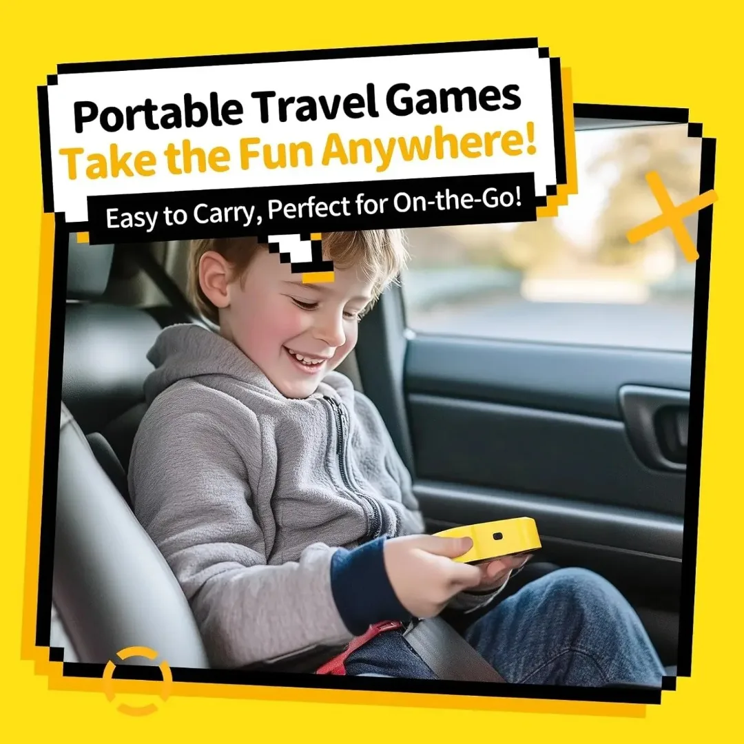 وحدة تحكم ألعاب Tic Tac Toe المحمولة - ألغاز إلكترونية محمولة لجميع الأعمار، ألعاب السفر مع تدريب الذاكرة وهدايا مونتيسوري