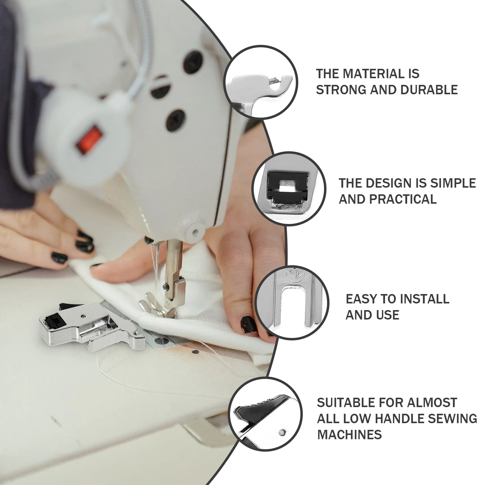 

6Pcs Sewing Presser Foot Handle Adapters Durable Universal Practical Quilting Patchwork Presser Foot Sewing Supplies