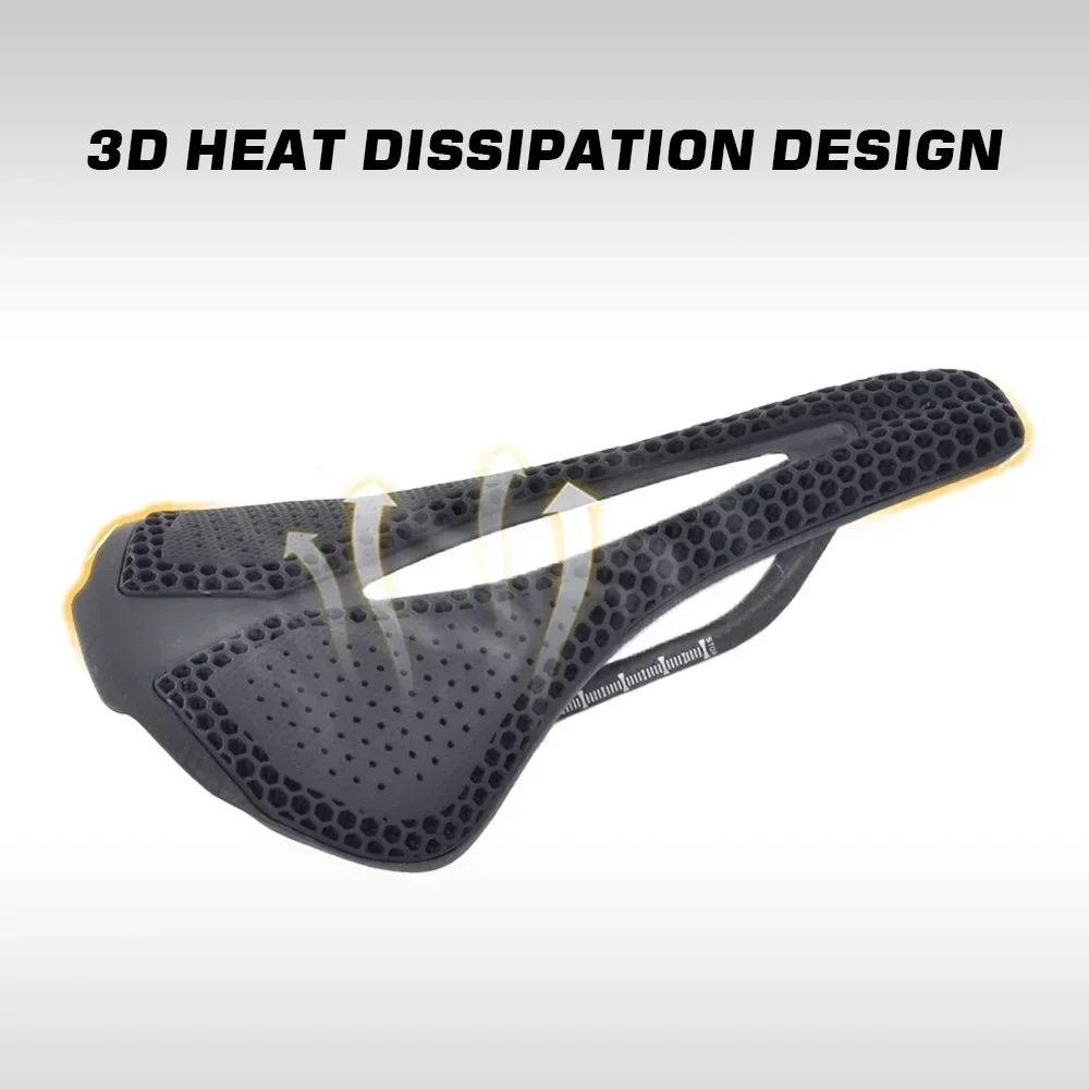 GOLDIX Ultra Light Carbon Fiber Highway MTB Racing Saddle 3D Printing Bicycle Saddle Bicycle Cushion Bicycle Seat Accessories