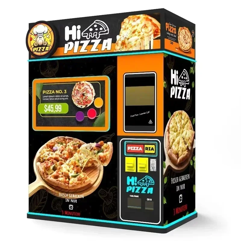 Heated Hot Food Pizza Hamburger Sandwich Vending Machine Automatic with Touch Screen