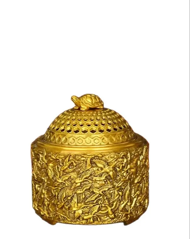 

New Chinese style brass Qianhe incense burner